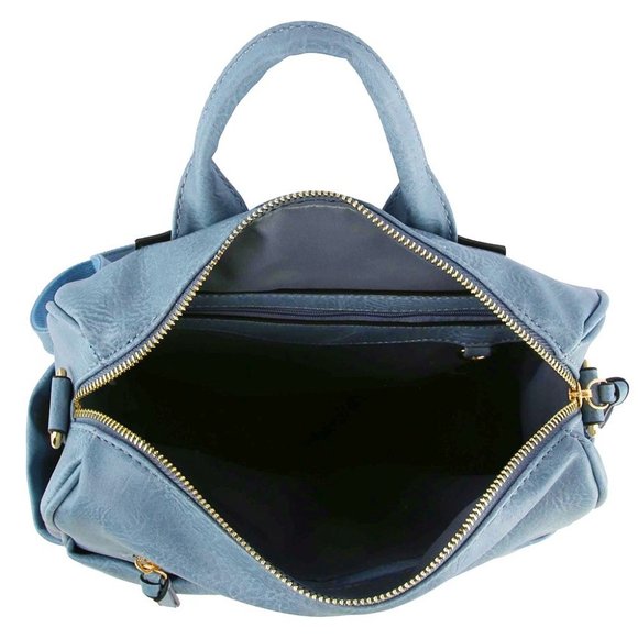 DIONA J WOMEN\'S VEGAN LEATHER CONVERTIBLE HANDLE ZIPPER BACKPACK COLOR TAN